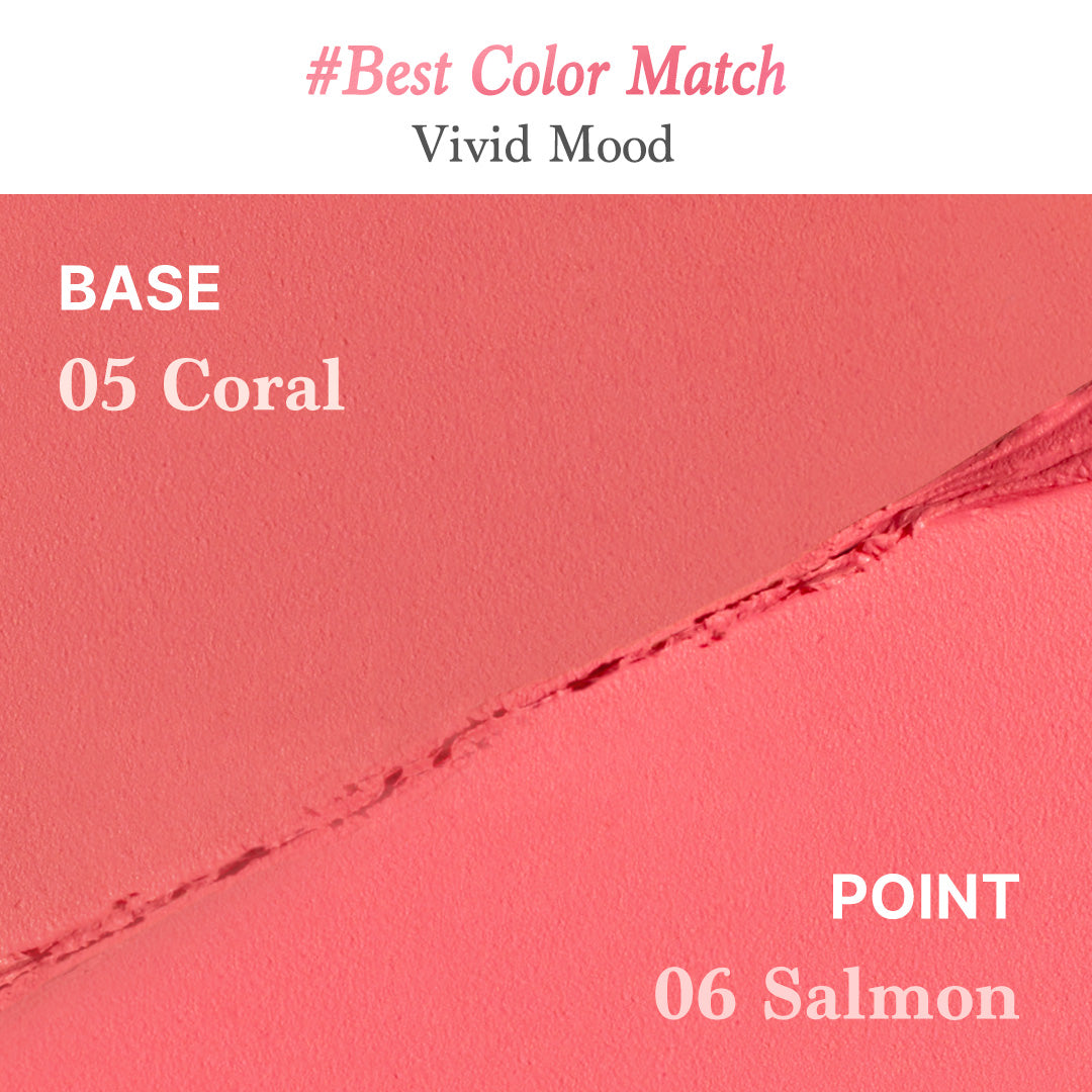 Mood Painting Lip & Cheek Palette 02 Coral Coloring