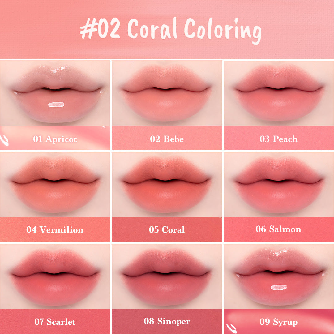 Mood Painting Lip&Cheek Palette #02 Coral Coloring