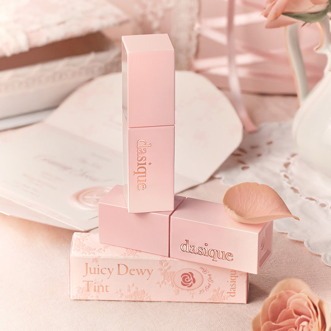 Juicy Dewy Lip Tint Rose Milk Tea Collection