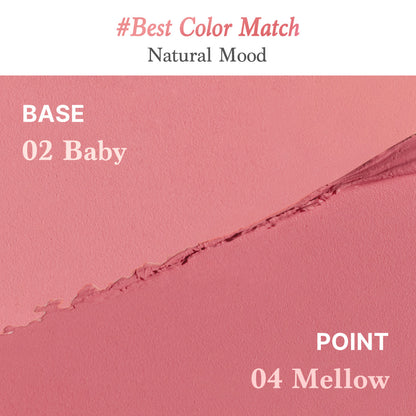 Mood Painting Lip &amp; Cheek Palette 04 Rose Coloring