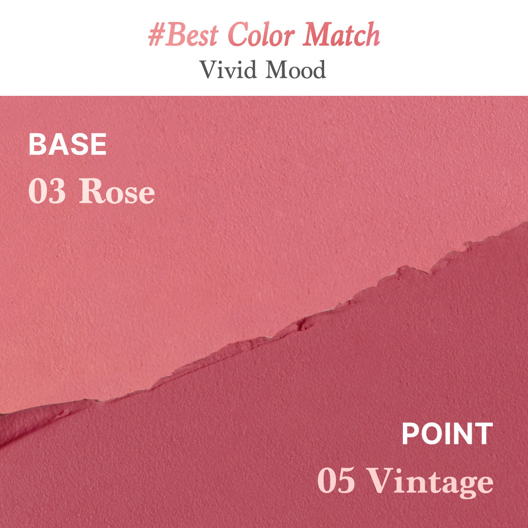 Mood Painting Lip &amp; Cheek Palette 04 Rose Coloring